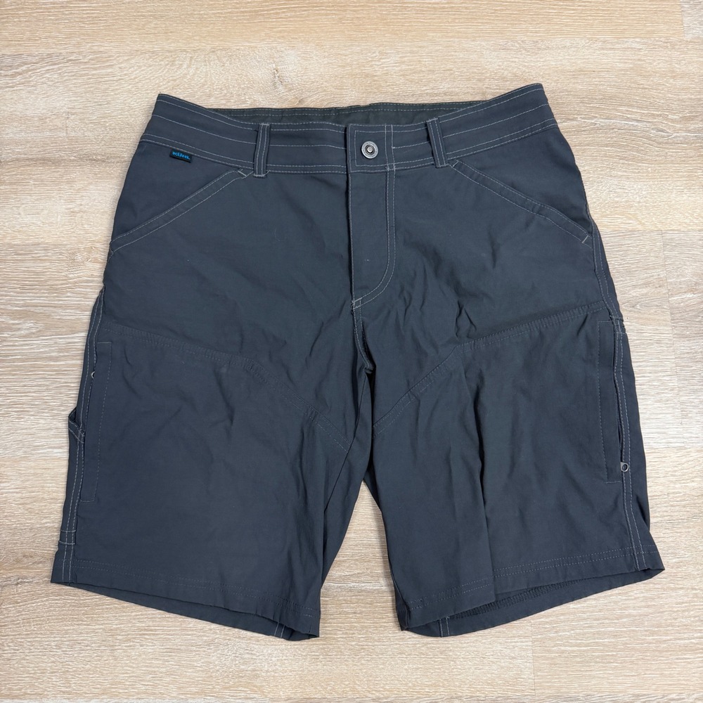 Kuhl Renegade Cargo Shorts Mens 32 Charcoal Grey Hiking Outdoor Technical Pocket